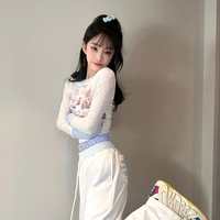 Kawaii Cat Print Long Sleeve T-shirt  - Thumbnail 4