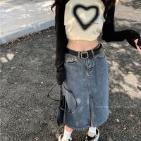 Black Heart Patchwork Long Sleeve T-shirt  - Thumbnail 4