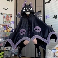 Japanese Bat Cartoon Plush Poncho  - Thumbnail 1