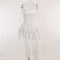 White Floral Lace Layered Dress  - Thumbnail 7