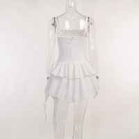 White Floral Lace Layered Dress  - Thumbnail 8