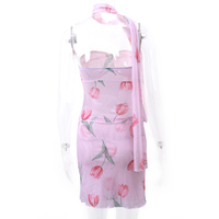 2PCS Pink Tulip Print Tube Top + Mini Skirt  - Thumbnail 7