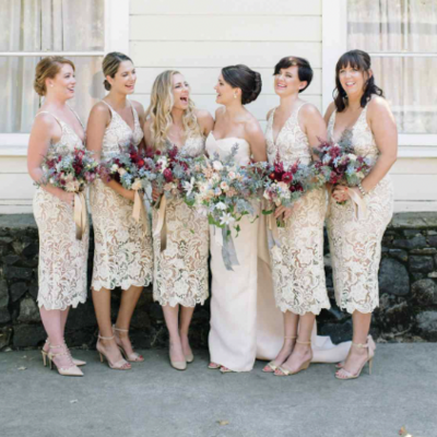 Tea length bridesmaid dresses v neck for wedding party - Thumbnail 1