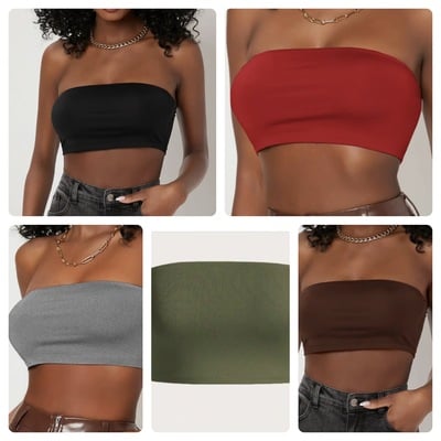 Strapless tube crop-td - Thumbnail 4