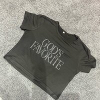 God's Favorite Rhinestone Crop Top - Thumbnail 7