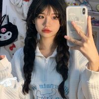 Japanese Anime Waffle Sweater  - Thumbnail 6