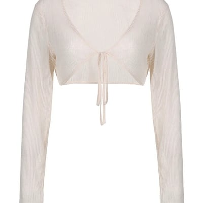 Y2k crochet long sleeve shrug  - Thumbnail 1