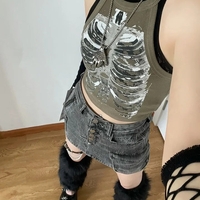 X Ray Rib Print Tank Top - Thumbnail 1