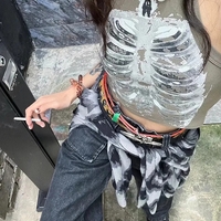 X Ray Rib Print Tank Top - Thumbnail 4