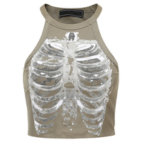 X Ray Rib Print Tank Top - Thumbnail 6