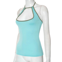 Blue Patchwork Halter Top  - Thumbnail 4