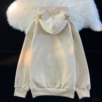 Star Print Zip Up Hoodie - Thumbnail 8