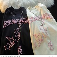 Star Print Chain Short Sleeve T-shirt  - Thumbnail 6