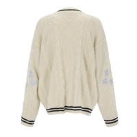 Preppy Star Print V Neck Sweater  - Thumbnail 5