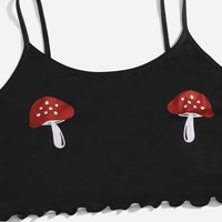 2PCS Mushroom Camisole + Shorts Pajama Set - Thumbnail 2