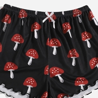 2PCS Mushroom Camisole + Shorts Pajama Set - Thumbnail 7