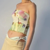 Tie Dye Colorful Tube Top - Thumbnail 2