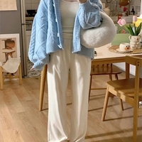 Blue Knit Loose Cardigan  - Thumbnail 4