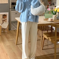 Blue Knit Loose Cardigan  - Thumbnail 5