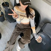 Striped Hollow Out Smock - Thumbnail 3