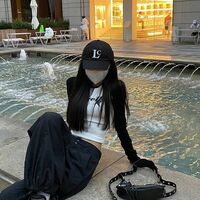 Black & White Angel Patchwork Long Sleeve Crop Top  - Thumbnail 8