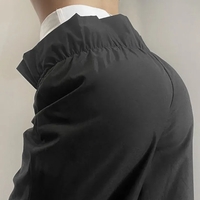 Patchwork High Waist Wide Leg Cargo Pants - Thumbnail 2