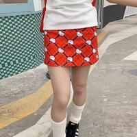 Kawaii Cute Kitty Red Skirt - Thumbnail 1