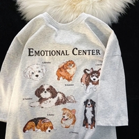 Dog Graphic Print Short Sleeve T-shirt  - Thumbnail 3