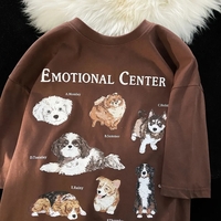 Dog Graphic Print Short Sleeve T-shirt  - Thumbnail 4