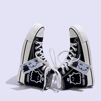Fairy Ghost Prints High Top Sneakers - Thumbnail 2
