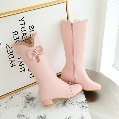 New style boots flat mid-tube side zipper women's boots