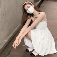 Black Ruffle Pleated Sundress  - Thumbnail 6