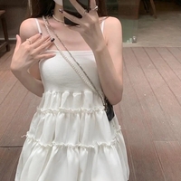 Black Ruffle Pleated Sundress  - Thumbnail 8