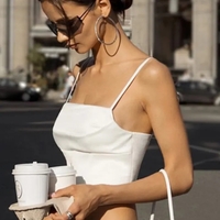 Lace Up Spaghetti Strap Tank Top - Thumbnail 2