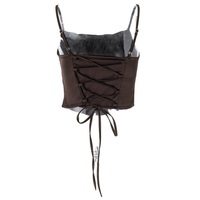 Lace Up Spaghetti Strap Tank Top - Thumbnail 7