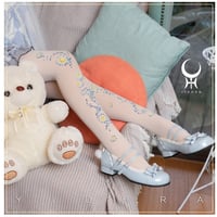 Vincent Van Gogh Starry Sky Painting Dream Witch Black & White Stockings Pantyhose Garment - Thumbnail 8