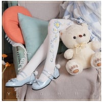 Vincent Van Gogh Starry Sky Painting Dream Witch Black & White Stockings Pantyhose Garment - Thumbnail 6