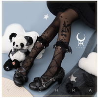 Nightingale Rose Dream Witch Black & White Stockings Pantyhose Garment - Thumbnail 9