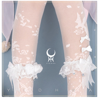 Nightingale Rose Dream Witch Black & White Stockings Pantyhose Garment - Thumbnail 4