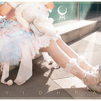 Nightingale Rose Dream Witch Black & White Stockings Pantyhose Garment - Thumbnail 6