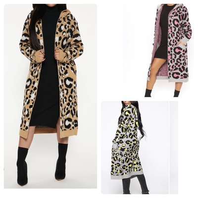 Animal Print Cardigan -TD