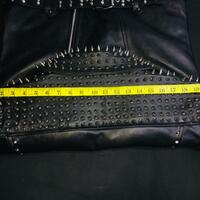 Handmade Black Leather Classic Punk Fashion Studded Jacket  - Thumbnail 4