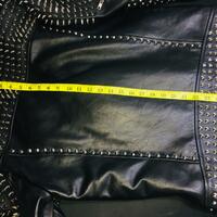 Handmade Black Leather Classic Punk Fashion Studded Jacket  - Thumbnail 5