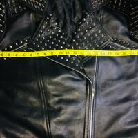 Handmade Black Leather Classic Punk Fashion Studded Jacket  - Thumbnail 6