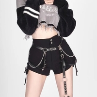 Grey Hollow Out Off Shoulder Cropped Sweater  - Thumbnail 2