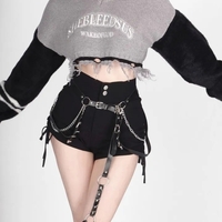 Grey Hollow Out Off Shoulder Cropped Sweater  - Thumbnail 3