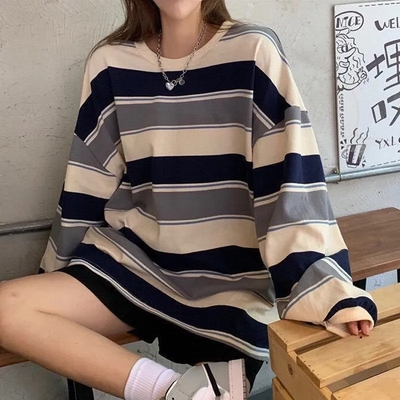 Stripe oversized sweatshirt 