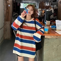 Stripe Oversized Sweatshirt  - Thumbnail 3