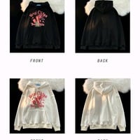 Tulip Flower Graphic Print Hoodie  - Thumbnail 5