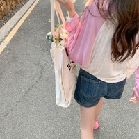 Pink Teddy Bear Patchwork Long Sleeve Shirt  - Thumbnail 6